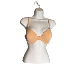 Victoria’s Secret PINK T-Shirt Bra 36D Demi Lightly Lined Nude Pink Logo